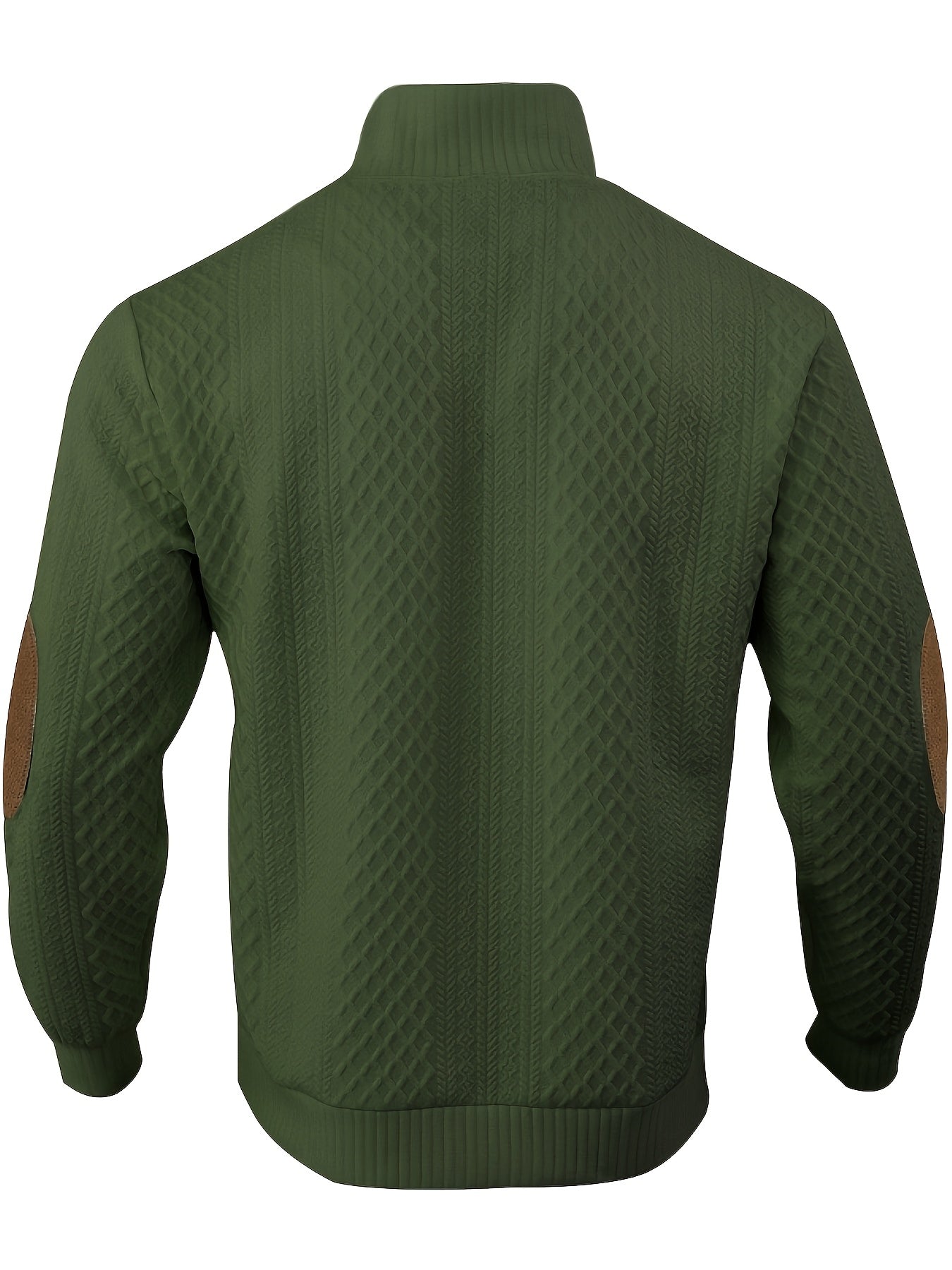 Men'S Casual Knit Sweatshirt with Geometric Pattern, Polyeste