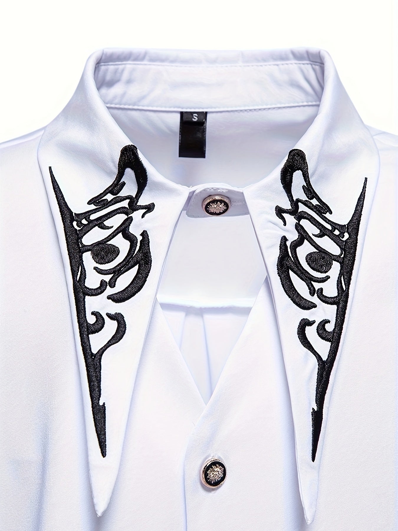Men'S Casual Fashion Embroidered Shirt, African Style Color