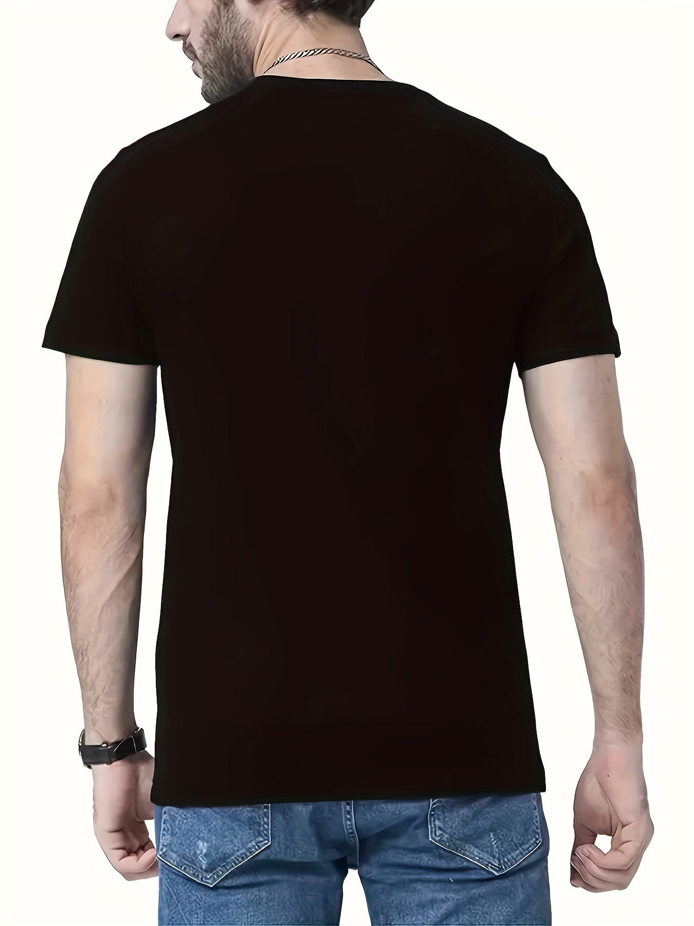 Men's Fashion Hot Selling Cross Nail Print T Shirt For Summer, Casual Short Sleeve Crew Neck Graphic