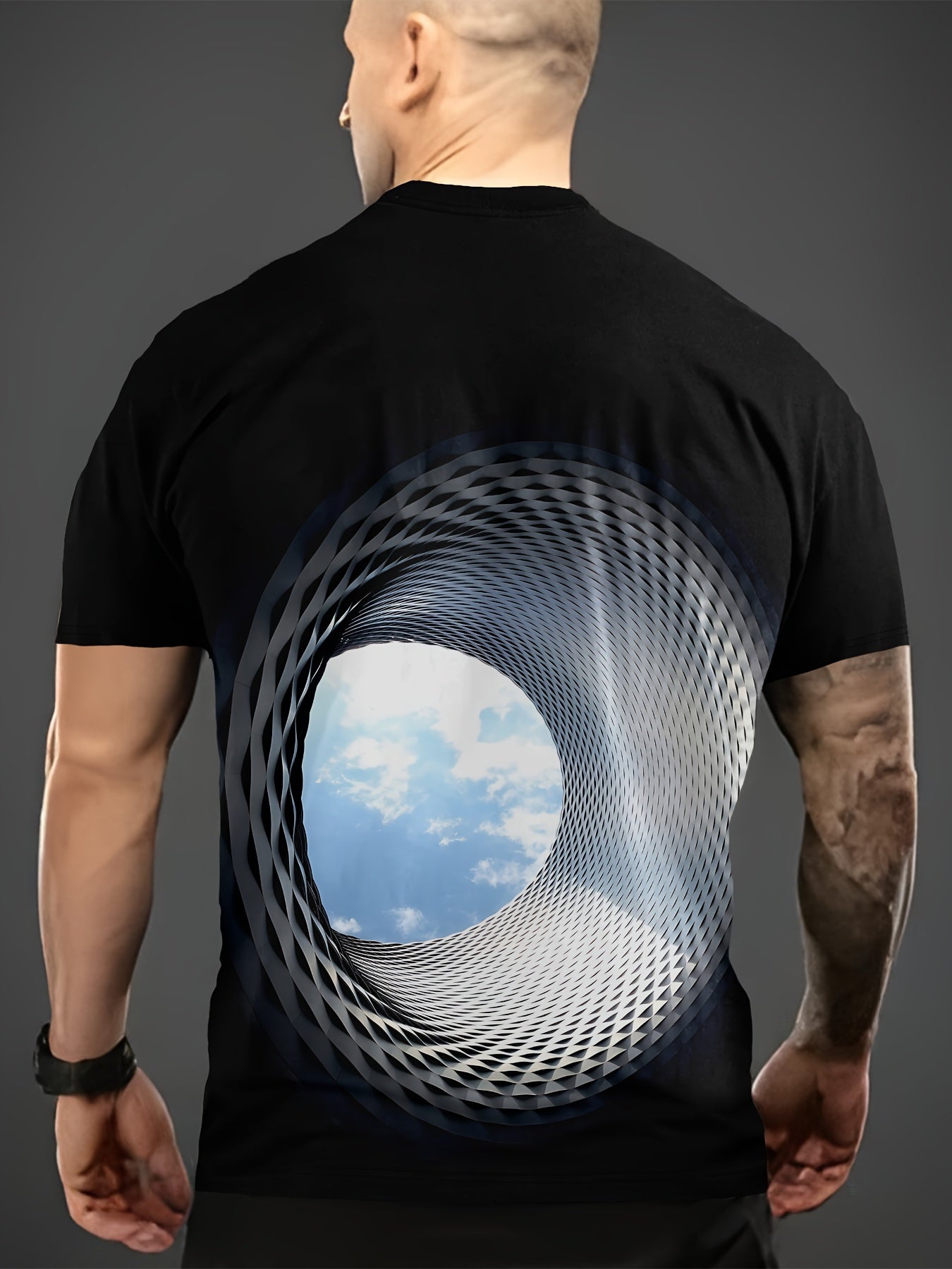 Men'S 3D Galaxy Print T-Shirt, Casual Short Sleeve Crew Neck Tops,