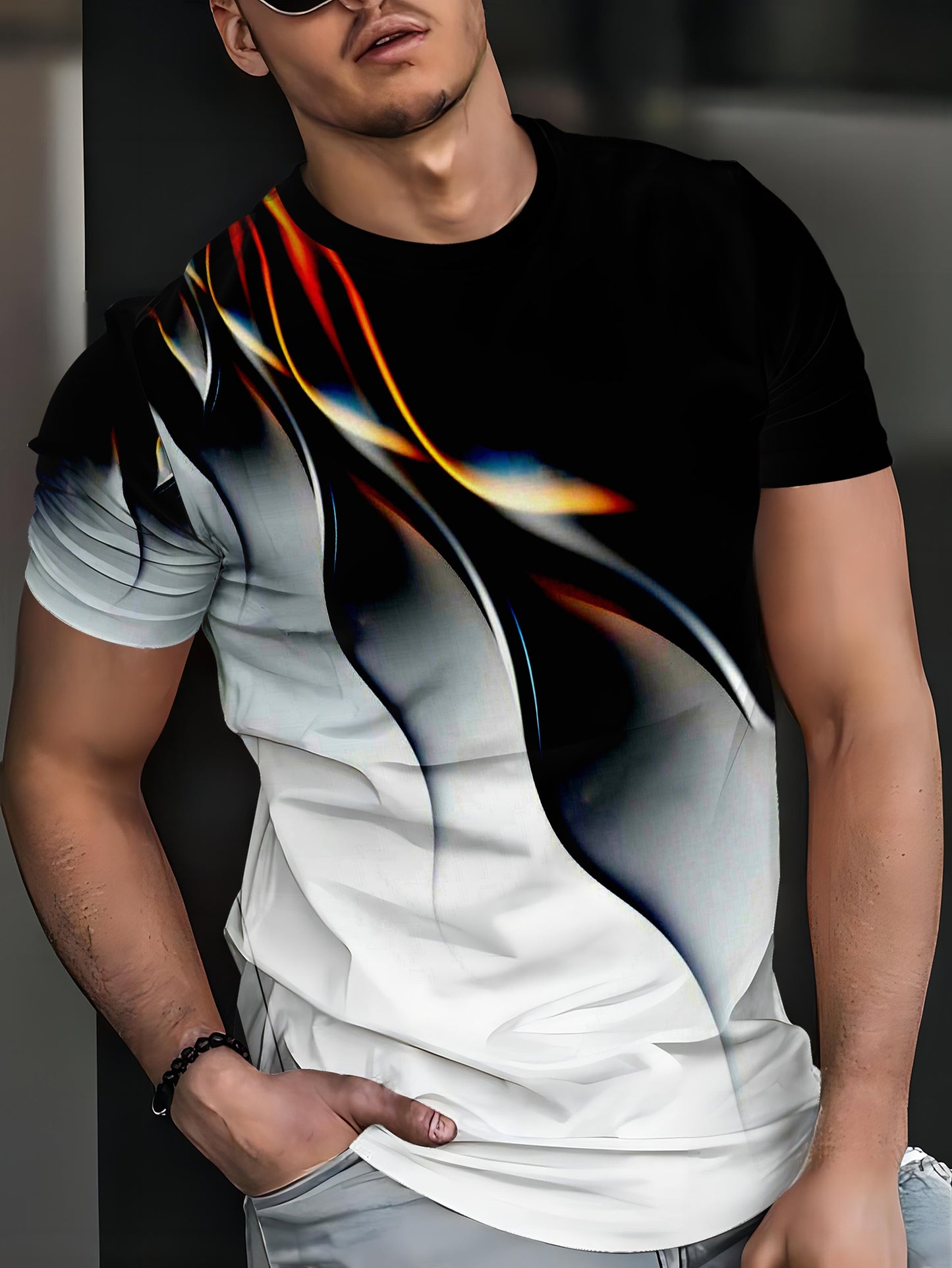 Large Size Men's Summer Breathable Shirt Comfortable American Daily Wear