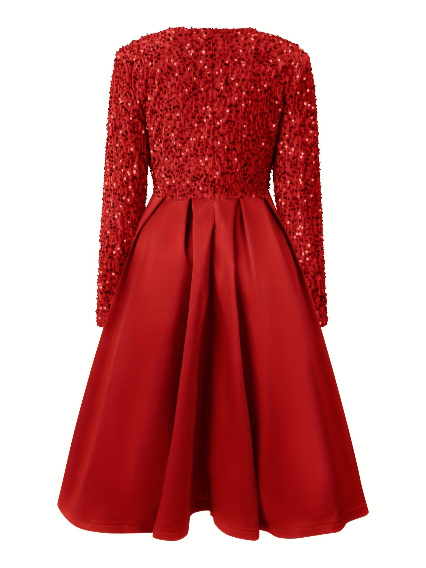 Elegant Satin Midi Dress for Women, Velvet