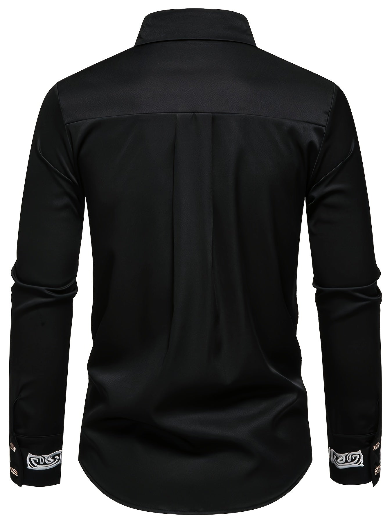 Men'S Casual Fashion Embroidered Shirt, African Style Color