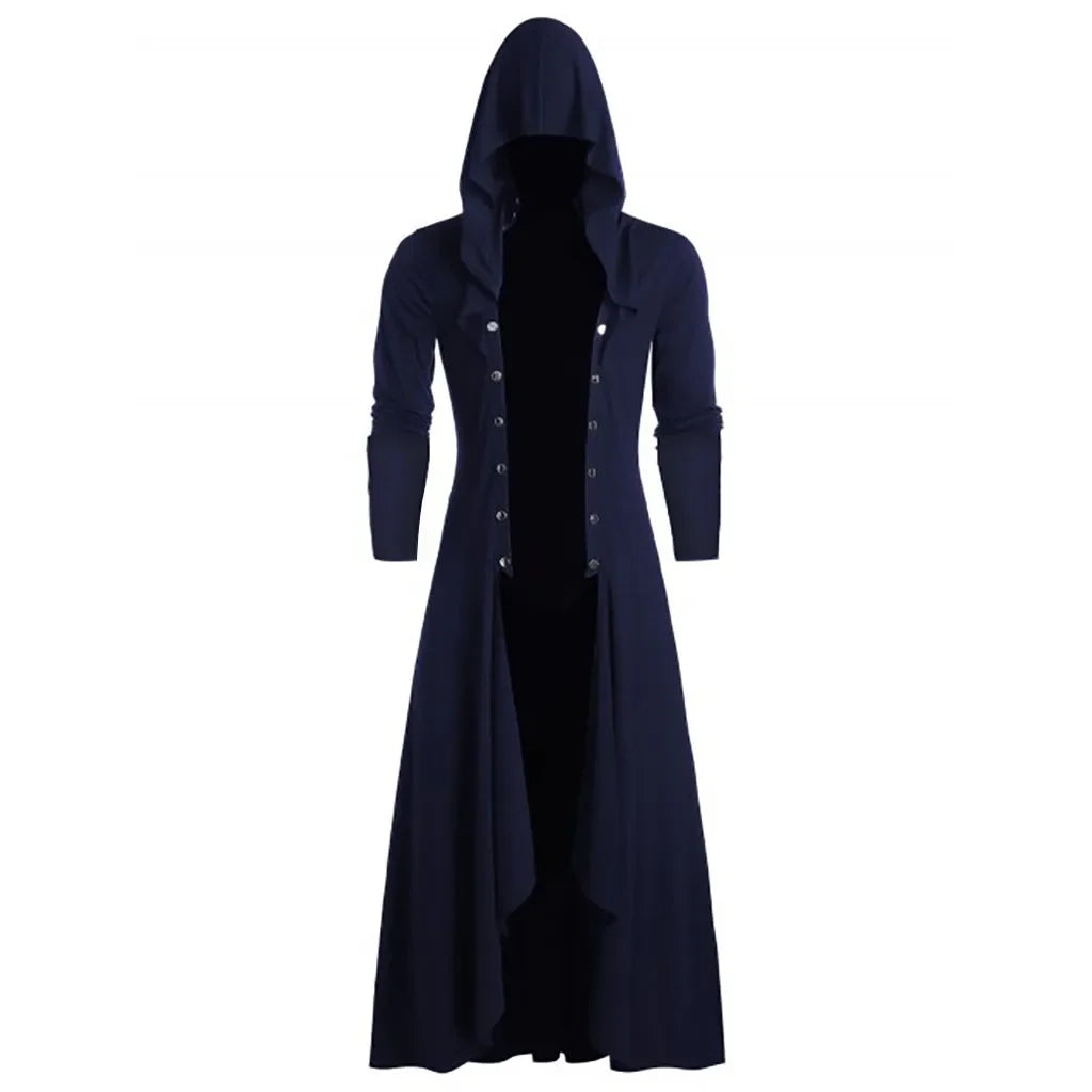 2024 New Men's Retro Steam Punk Gothic Windbreaker Coat