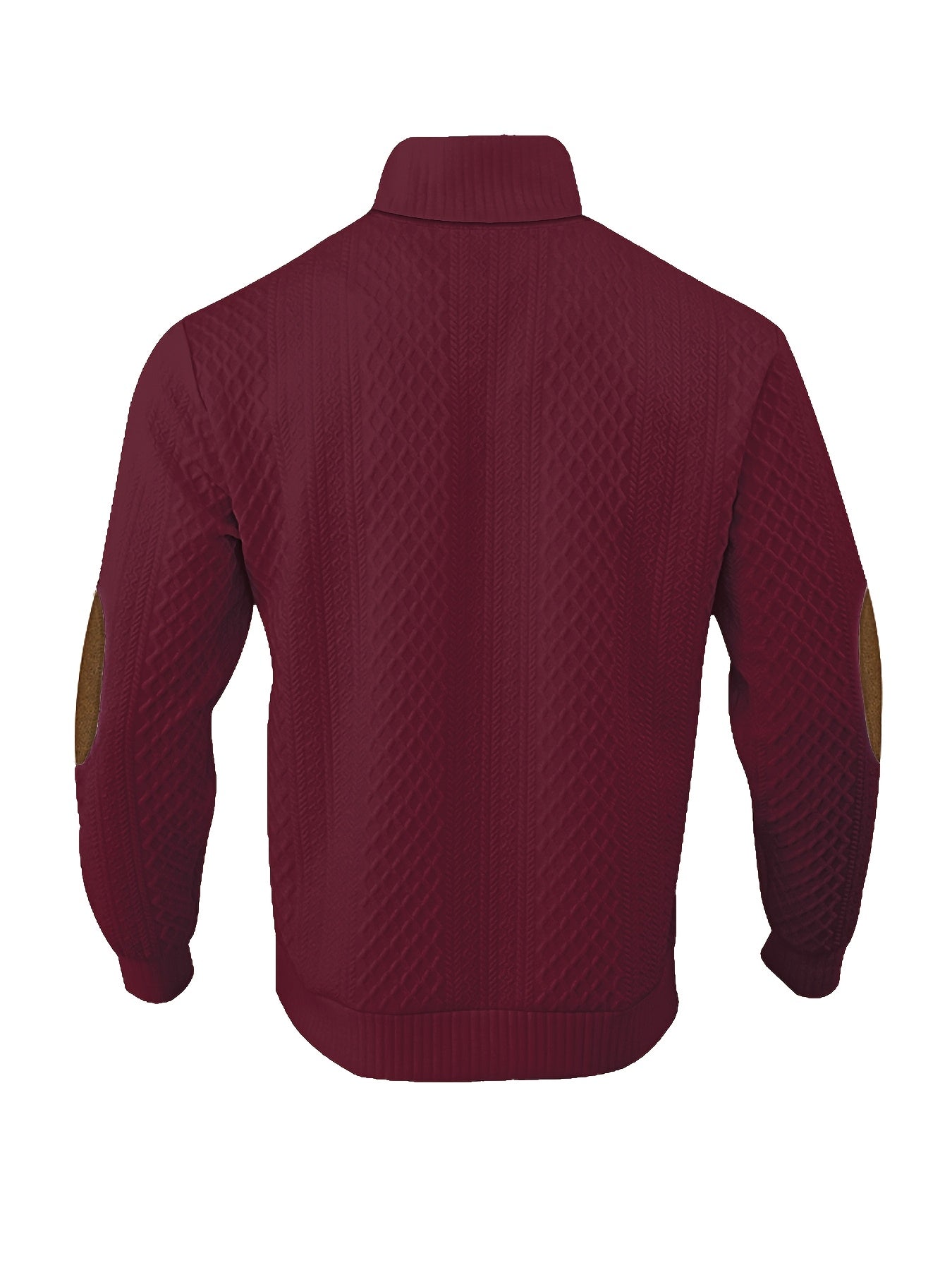 Men'S Casual Knit Sweatshirt with Geometric Pattern, Polyeste