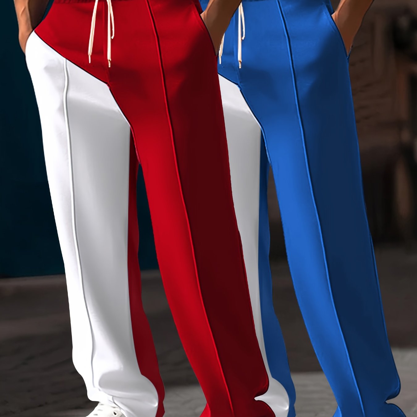 with Slight Stretch, Loose Fit Drawstring Pants for Daily & Weekend Wear, Four Seasons Appropriate