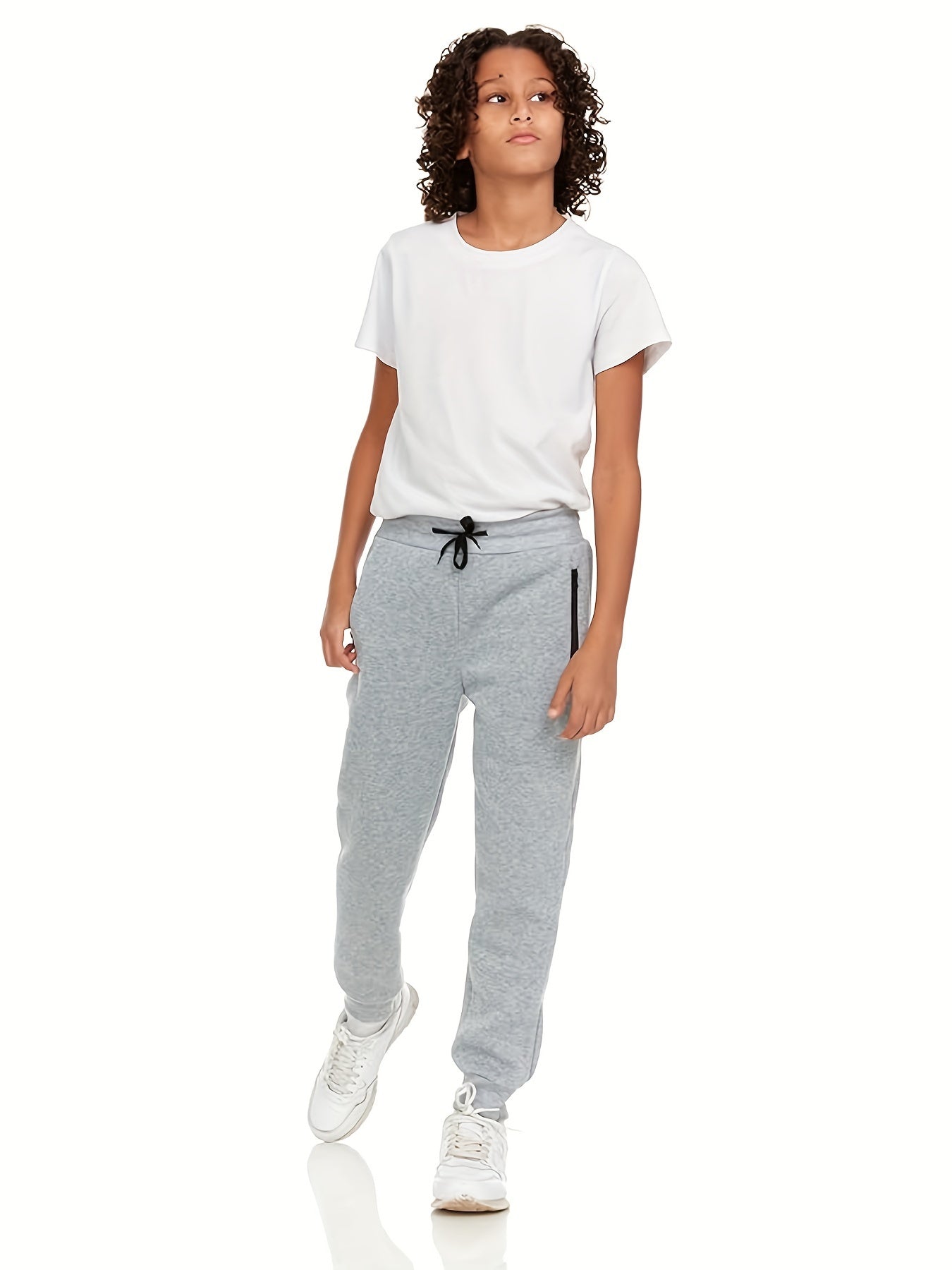 3-Pack Boys' Trousers With Zippered Pockets With Drawstrings,