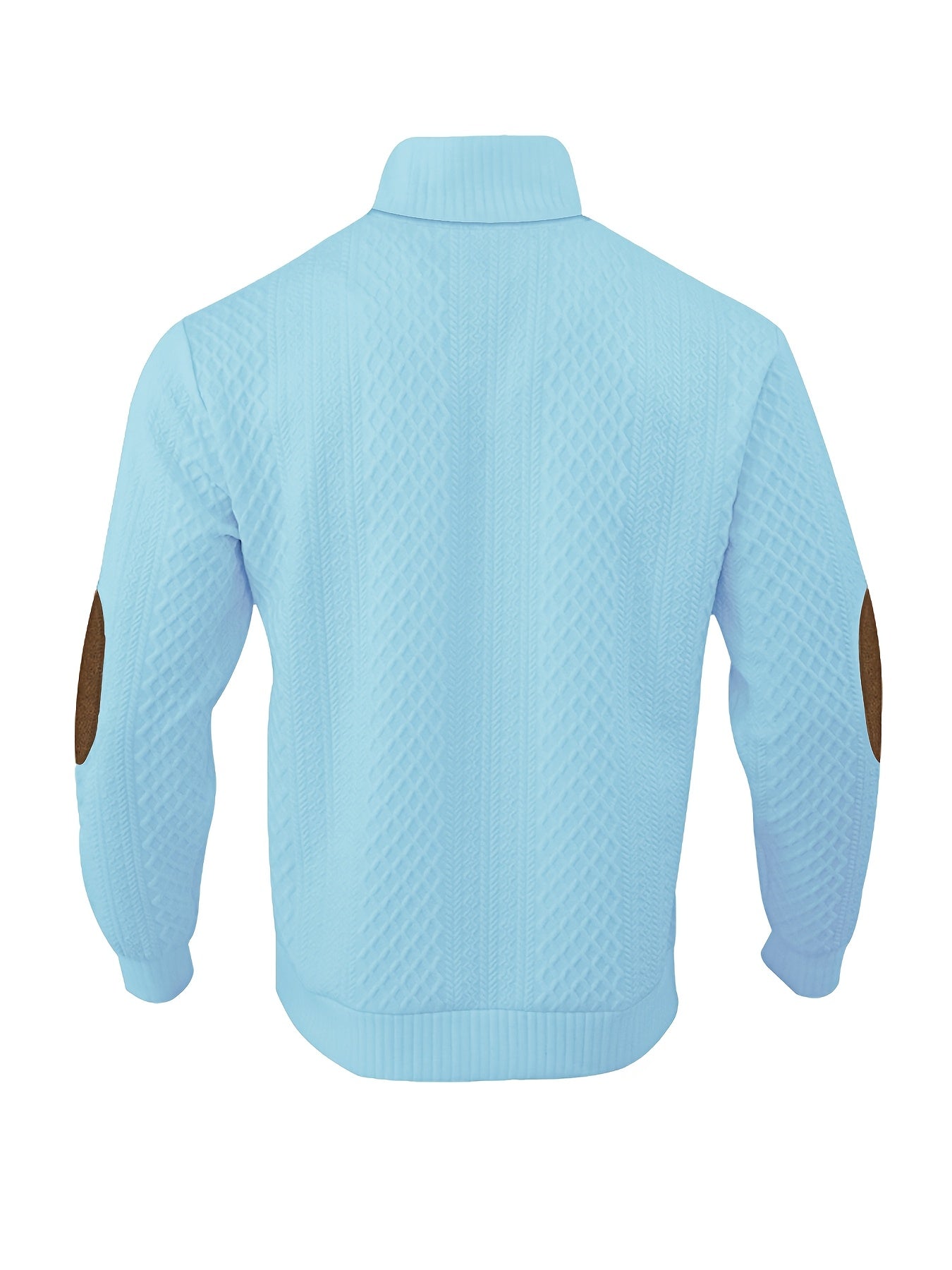 Men'S Casual Knit Sweatshirt with Geometric Pattern, Polyeste