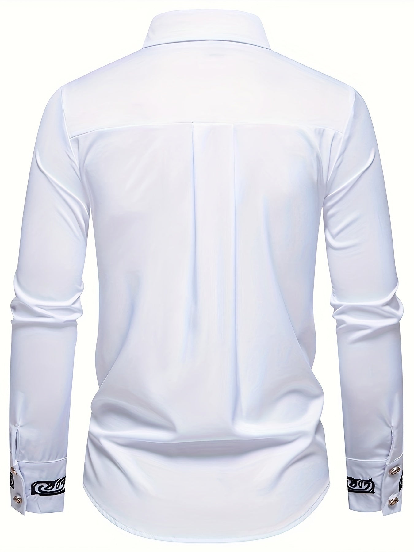 Men'S Casual Fashion Embroidered Shirt, African Style Color