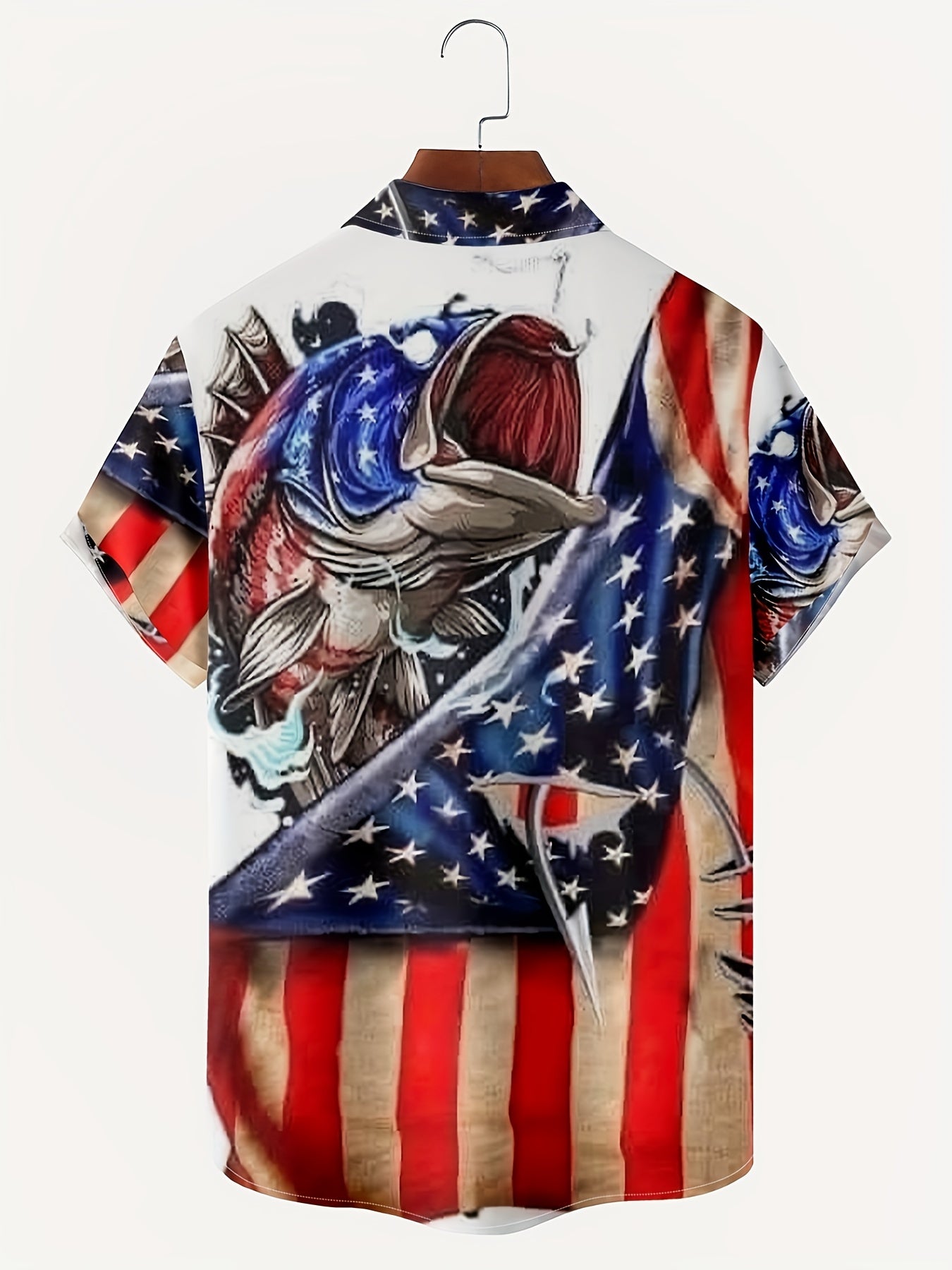 Plus Size Men's Hawaiian Shirts For Beach, Comfy Full Printed