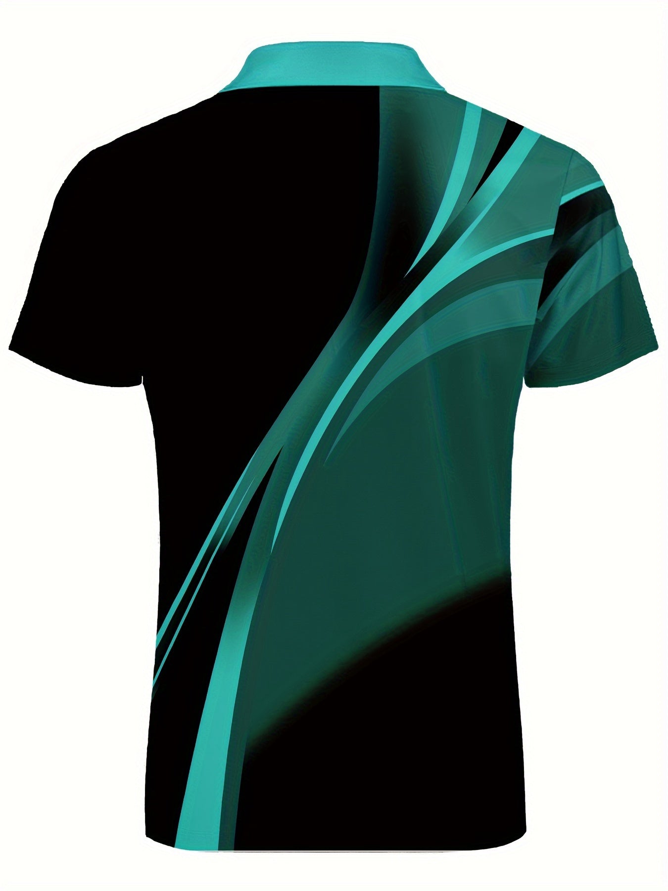 Plus Size Men's 3D Stripes Pattern Graphic Print Golf T-shirt