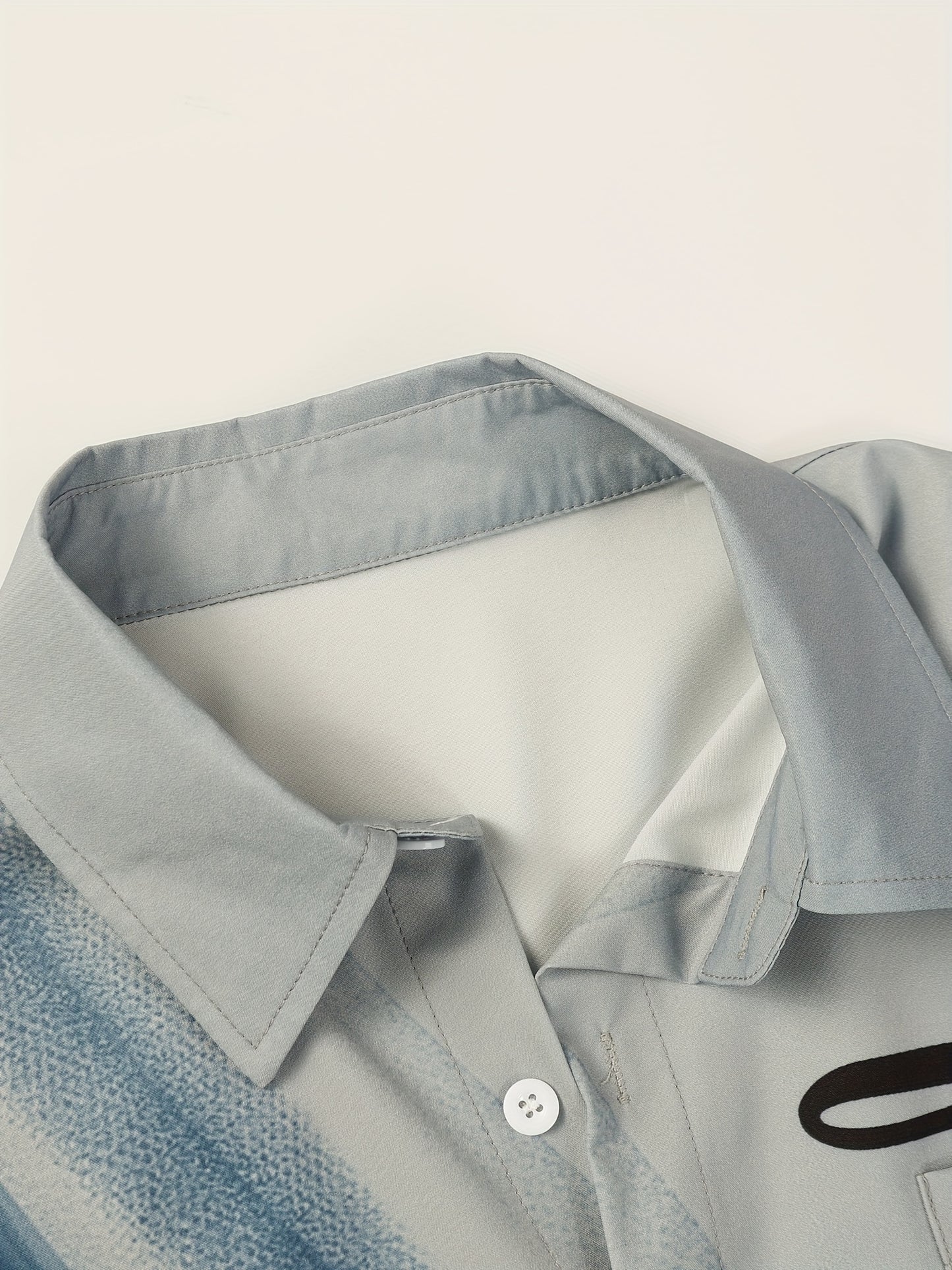 Men'S Casual Short Sleeve Shirt with Lapel Collar, Summer