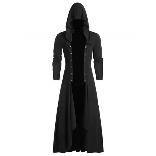 2024 New Men's Retro Steam Punk Gothic Windbreaker Coat