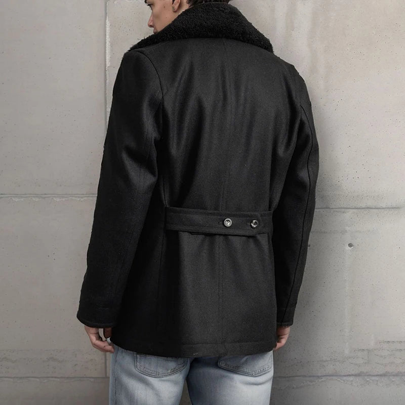 Stylish Men s Wool Pea Coat