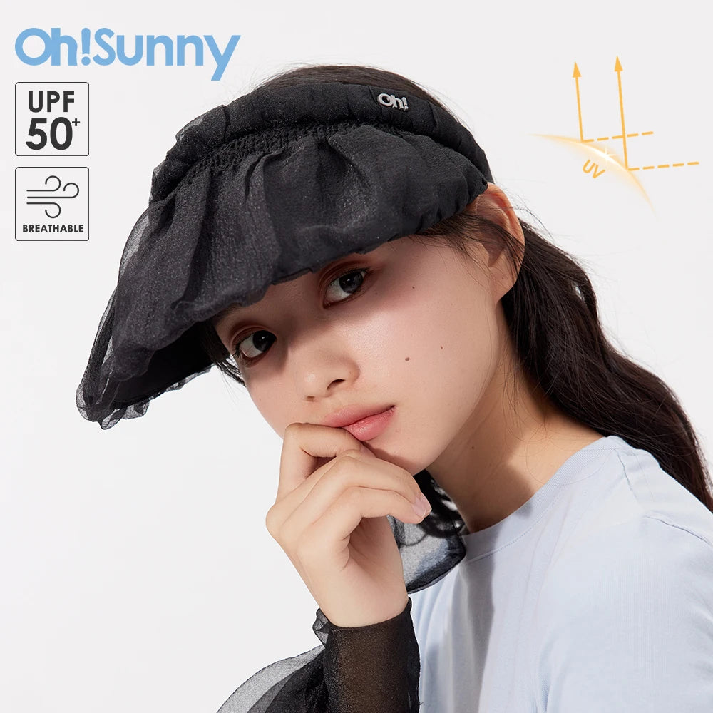 OhSunny Womens Sun Visor Hat Wide Brim Caps