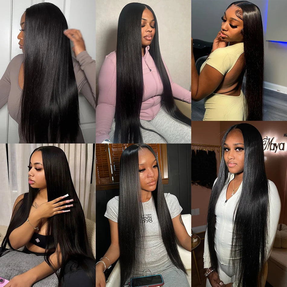 30 40 Inch Bone Straight Human Hair Weave Bundle