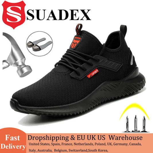 SUADEX Safety Anti-Smashing Shoes Steel Toe Work Shoes Puncture Proof