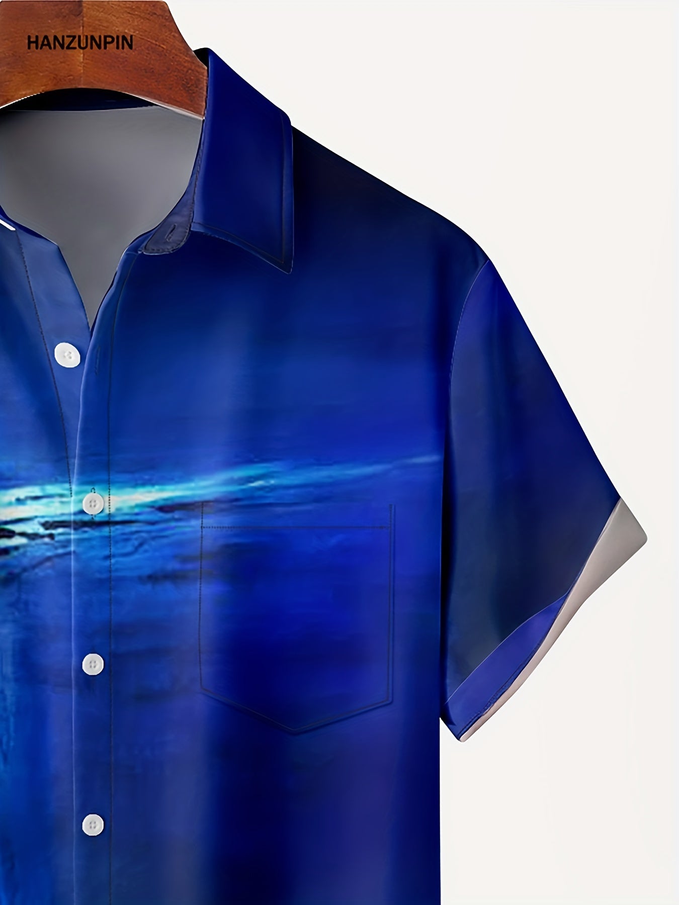 Plus Size Men's Hawaiian Shirts For Beach, Comfy Full Printed
