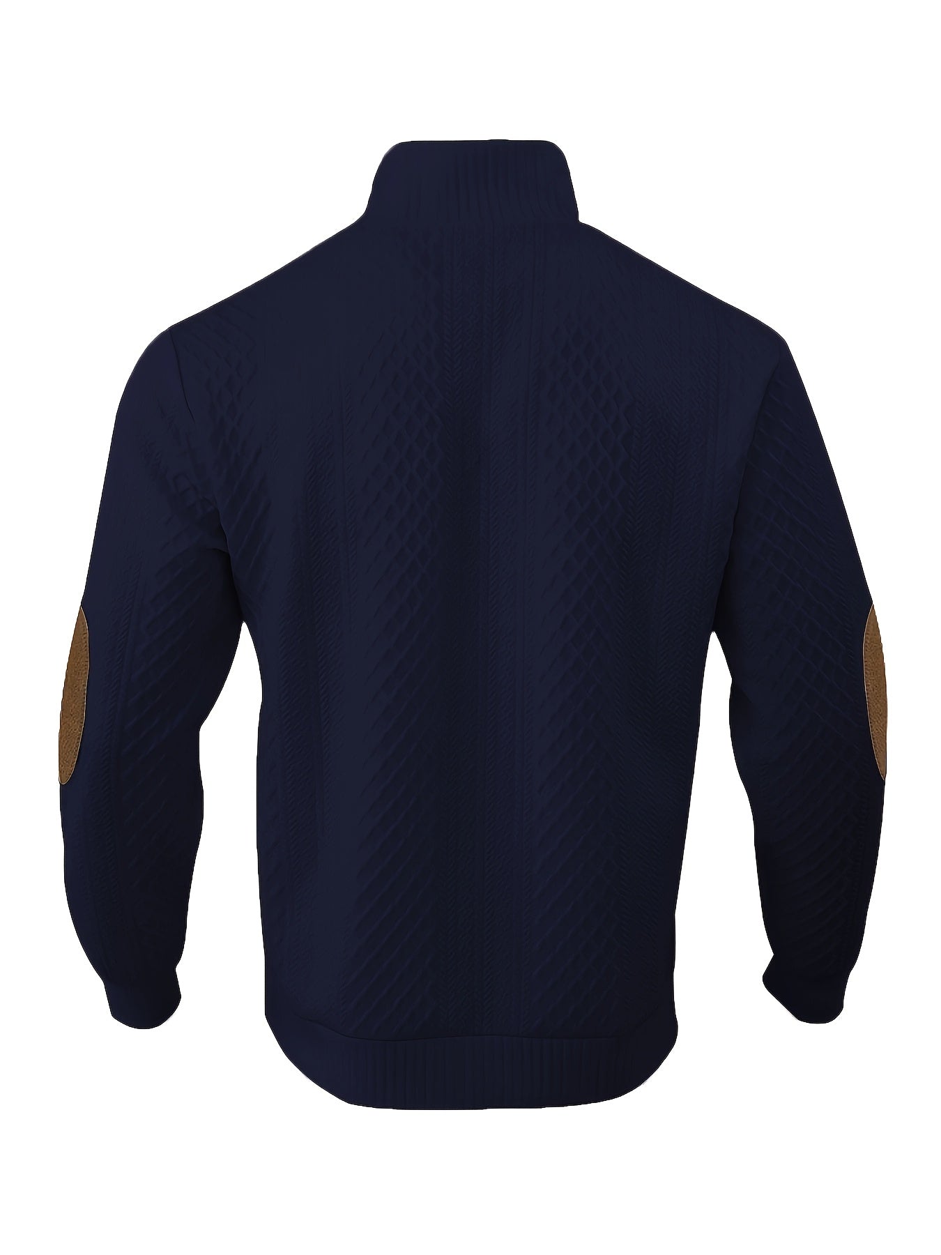 Men'S Casual Knit Sweatshirt with Geometric Pattern, Polyeste